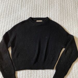 PULL&BEAR Cropped Black Sweater
